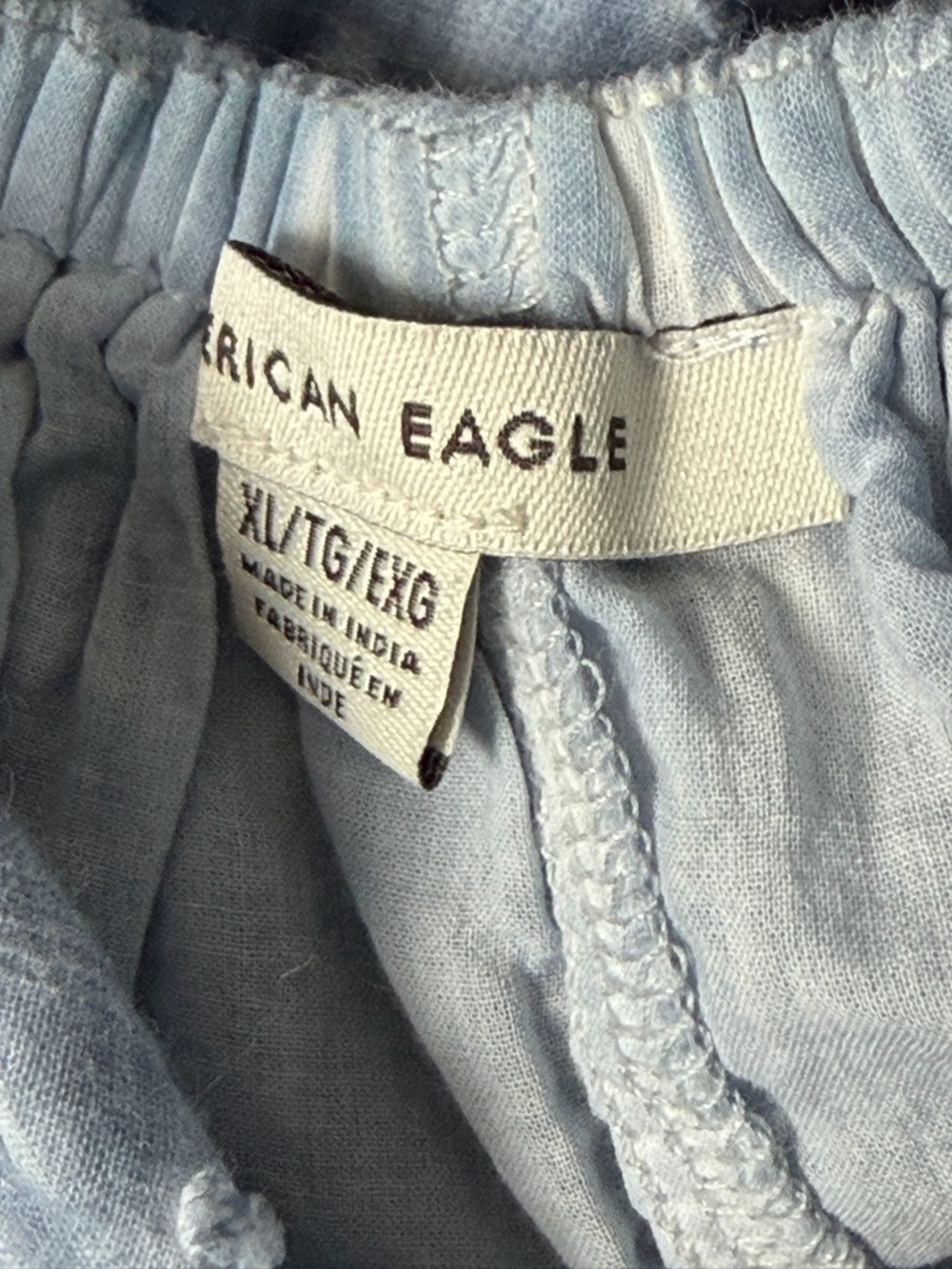 American Eagle Outfitters Light Blue Cotton Tiered Maxi Dress XL 54875 - Picture 12 of 16